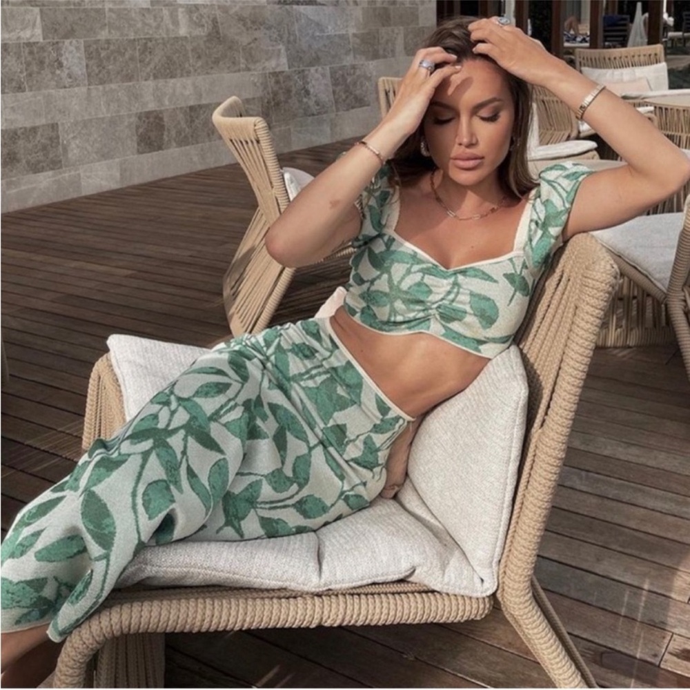 Floral Green Skirt